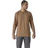 Senza Marca/Generico Dickies T Shirt Uomo Maniche Lunghe Henley, Tasca Frontale con Logo, Moca, XXL