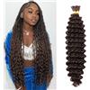 DYbeautyhair Extension di capelli bohémien da 45 cm, per intrecciare capelli ricci bagnati e ondulati, ondulati, con onde profonde (4#, 45,7 cm, 50 g/ciocca x 2)