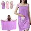 LaresDay Asciugamano da sauna da donna, con tasche, in morbido materiale assorbente per sauna, spiaggia, piscina e benessere, asciugamano da bagno, accappatoio e telo doccia (viola)