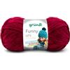 Gründl Lana Funny tinta unita - morbida lana di ciniglia per uncinetto - morbida e delicata sulla pelle - 100% poliestere - 1 gomitolo 100 g/120 m - spessore ferri 5 - 6 - bordeaux