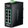 Trendnet a 8 porte industriali gigabit poe+ din-gail mini switch