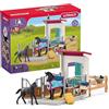 SCHLEICH 42611 Box con giumenta e puledro , da 5 anni, HORSE CLUB - Playset, 34 pezzi