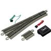 Bachmann 44565 Snap-Fit E-Z Track #5 Turnout-Left (1/Card) - Guida in nichel argento con scala roadbed-HO, grigio, 6 UK