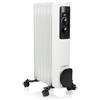 Tristar KA?5177 - Termoconvettore elettrico a olio da pavimento, potenza 1?500?W, 3 livelli di calore, termostato regolabile, protezione antigelo e anti-ribaltamento, Bianco-Nero
