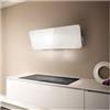 Elica PRF0038251A TIFFANY WH-F-110 - Cappa a parete filtrante 110 cm, 625 m³-h, Classe B, 45 dB, Controllo touch, 3 velocita', Filtro antigrasso in alluminio, Illuminazione LED 2x6 W, Vetro bianco