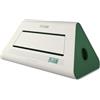 Olimpia Splendid - Radical Twin S_0178 - Termoventilatore ceramico da tavolo-parete, potenza 1?800-2?000?W, 2 livelli di calore, termostato regolabile, funzione ventilazione, Bianco-Verde