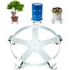 VEVOR Carrello Base Rotondo per Trasporto Bombole Fusto Vaso di Piante Carichi Pesanti Capienza Max. 567kg per Fusto di Capacità Max. 250 Litri, Carrello Circolare con Ruote per Trasporto Fusto Piante
