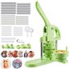 VEVOR Macchina per Spille, Macchina Punzonatrice con 200 pezzi Kit per Fustellatrice Manuale per Badge 32/58 mm, Impugnatura Ergonomica, per Spille Personalizzate Fai da te, Verde
