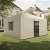 VEVOR Copertura Invernale per Gazebo, per Gazebo Rigidi da 3,70 x 4,92 m, Copertura per Tutte le Stagioni con Pareti Laterali e Finestre in Rete, per Ripari Chiusi, Gazebo non Inclusi