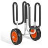 VEVOR Carrello per Kayak, Capacità di Carico 68,0 kg, con Pneumatici in Gomma Piena da 25,4 cm e Cavalletti, Supporto per Tavola da Paddleboard con Cinghia a Cricchetto per il Trasporto di Surf