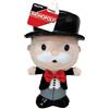 Hasbro Monopoly Mr. Moneybags Peluche Cane Giocattolo 17,8 cm Squeaker e Crinkle Toy per cani, marrone chiaro/nero