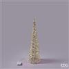 EDG Enzo De Gasperi Albero di Natale Led Intreccio Cono 30 MicroLed H 60 Cm D 16 Cm IP20 Gold