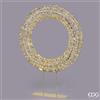 EDG Enzo De Gasperi Decoro Natale Corona con Base 1.800 MicroLed H 140 Cm L 100 Cm L 19 Cm IP44 Gold
