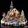 EDG Enzo De Gasperi Villaggio Natale con Chiesa H 41 Cm 45 x 21 Cm Led Multicolor
