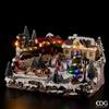 EDG Enzo De Gasperi Stazione Treno con Led Natale H 24 Cm 38 x 27 Cm Multicolor