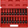 CASOMAN - Set di cacciaviti esagonali a percussione da 1/2, SAE/Metric, 1/4 - 3/4, 6 mm - 19 mm, acciaio Cr-Mo, grado di impatto, costruzione in un pezzo, 20 pezzi