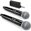 AMFUN Microfono Wireless Karaoke, Microfono Karaoke, Microfono con Nonnessione chip Uno a Uno, Portata 160 FT, Microfoni per Canto, Discorso, Feste, Chiesa