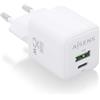 AISENS Caricatore AISENS GAN 25 W 1XUSB-C PD3.0 QC4.0 1XUSB-A QC3.0 BIANCO