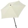 AKTIVE Ombrellone da giardino per esterni, Ombrellone da giardino, Ombrellone con manovella, Ø 270 cm, color crema, palo in alluminio, Ø 38 mm, Ombrellone esagonale, Giardino