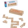 Dal Negro - Domino in legno, 28 tessere e contenitore in legno di bambù. Adatto per bambini 6+ e per tutta la famiglia, fino a 4 giocatori