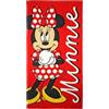 Clondo Telo Mare Bambina 70x140cm, Per Minnie Fan - Microfibra Morbida in Poliestere - Asciugamano Mare Piscina, Colori Vivaci, Idea Regalo Estate, Gadget Ufficiale, Rosso
