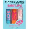 Maybelline New York Baby Lips Moisturizing Lip Balm 3-pack, Lip Care Essentials, 3 Shades,MULTI-SHADE,0.15 Ounce (Pack of 3)