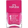 Nails Inc Topless Oliviay (rosa acceso) - Smalto gel senza UV - manicure 1-step con durata fino a 8 giorni - asciugatura rapida, vegano & 21-free - per adulti & bambini - senza base/top coat