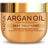 Kativa Argan Oil Olive Peptides Maschera 300 gr | Trattamento Intensivo Riparatore | Maschera Capelli | Trattamento Idratante Capelli | Protezione, Morbidezza e Brillantezza | Olio di Argan Biologico