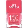 Nails Inc Topless Sofia (corallo) - Smalto gel senza UV - manicure 1-step con ca. 8 giorni di durata - asciugatura rapida, vegano & 21-free - per bambini & adulti - senza base/top coat