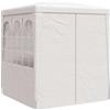 Coavain Gazebo con pareti laterali, 2 x 2 m, bianco, 90 g/m², resistente ai raggi UV e all'acqua, per feste in giardino, facile da montare, telaio robusto, tenda per riunioni e feste all'aperto