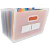 Idena 11125 - Cartellina Archivio Documenti, Buste Porta Documenti, formato A4, in plastica, trasparente, con 24 scomparti colorati, raccoglitore flessibile, con targhette