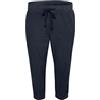 KAFFE CURVE KCnana - Pantaloni Capri estivi da donna, casual, a 3/4, a vita alta, con coulisse, taglie grandi, Midnight Marine, W46