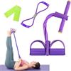 JDCMEI Allenatore Addominale, 6 Tubi Sit-up Bodybuilding Expander Allenatore, Multifunzione Banda di Resistenza del Pedale con Figura 8 Estrattori e Elastici Palestra per Casa Palestra Ufficio