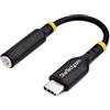 StarTech.com Adattatore Audio da USB-C a Jack 3,5mm da 12.7cm, Dongle USB Type-C a Jack TRRS per Cuffie/Auricolari;DAC 32 bit