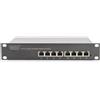 DIGITUS Gigabit Ethernet PoE switch 8-port PoE - 10 inch - 80W PoE budget