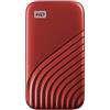 WD My Passport Solid Hard Desk SSD SSD 2TB USB -C - colore rosso