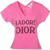 Christian Dior Pre-Owned - T-shirt J'Adore 2003 - Donna - cotone/cotone - Taglia unica - Rosa