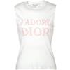 Christian Dior Pre-Owned - T-shirt J'adore Dior smanicata - Donna - cotone - Taglia unica - Bianco