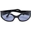 CHANEL Pre-Owned - Occhiali da sole CC Mark ovali anni 2000 - unisex - acetato - Taglia unica - Nero