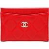 CHANEL Pre-Owned - Portacarte Matelasse CC Mark 2019 - Donna - pelle - Taglia unica - Rosso