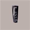 LUCGEL 20 Pz Shopper Porta Bottiglia da 750 ml in Plastica Nera Stampa Wine 16+10x38 Cm