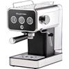 Russell Hobbs Macchina Caffè Espresso Nero - Con Portafiltro - Acciaio Inox; Pressione 15 bar; Inserto 1-2 tazze; Cialde ESE; Dosaggio Automatico Regolabile, Erogatore Vapore, Distinction 26450-56