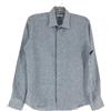 Suitsupply Camicia Formale A Righe Blu In Lino Puro Extra Slim Fit Taglia 42 - 16 1/2