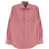 Suitsupply Cotone Due Strato Scozzese Rosso Elegante Slim Camicia E2 Misura 43 -
