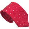 Suitsupply Seta Rosso con Motivo a Pois Cravatta Italia 58 "/ 7.6cm 148cm/8cm