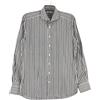 Suitsupply Cotone Egiziano Verde Formale a Righe Slim Fit Maglia 40 - 15 3/4
