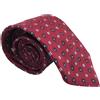 Suitsupply Seta Rosso Modellato Geometrico Cravatta Italia 59 "/ 7.6cm 150cm/8cm