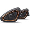 Midland BTX1 PRO Doppio OLD VERSION Interfono Moto Bluetooth Coppia, Auricolari Casco con Cancellazione del Rumore, Comunicazione Pilota Passeggero - 2 Auricolari