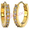 SANICO SRL BJT991 ORECCHINI CRYSTAL HOOP GOLD PLATED