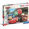 Clementoni - 24239 - Supercolor Puzzle - Disney Pixar Cars on the Road - 24 Pezzi - Puzzle Bambini 3 Anni, Puzzle Cartoni Animati - Made In Italy